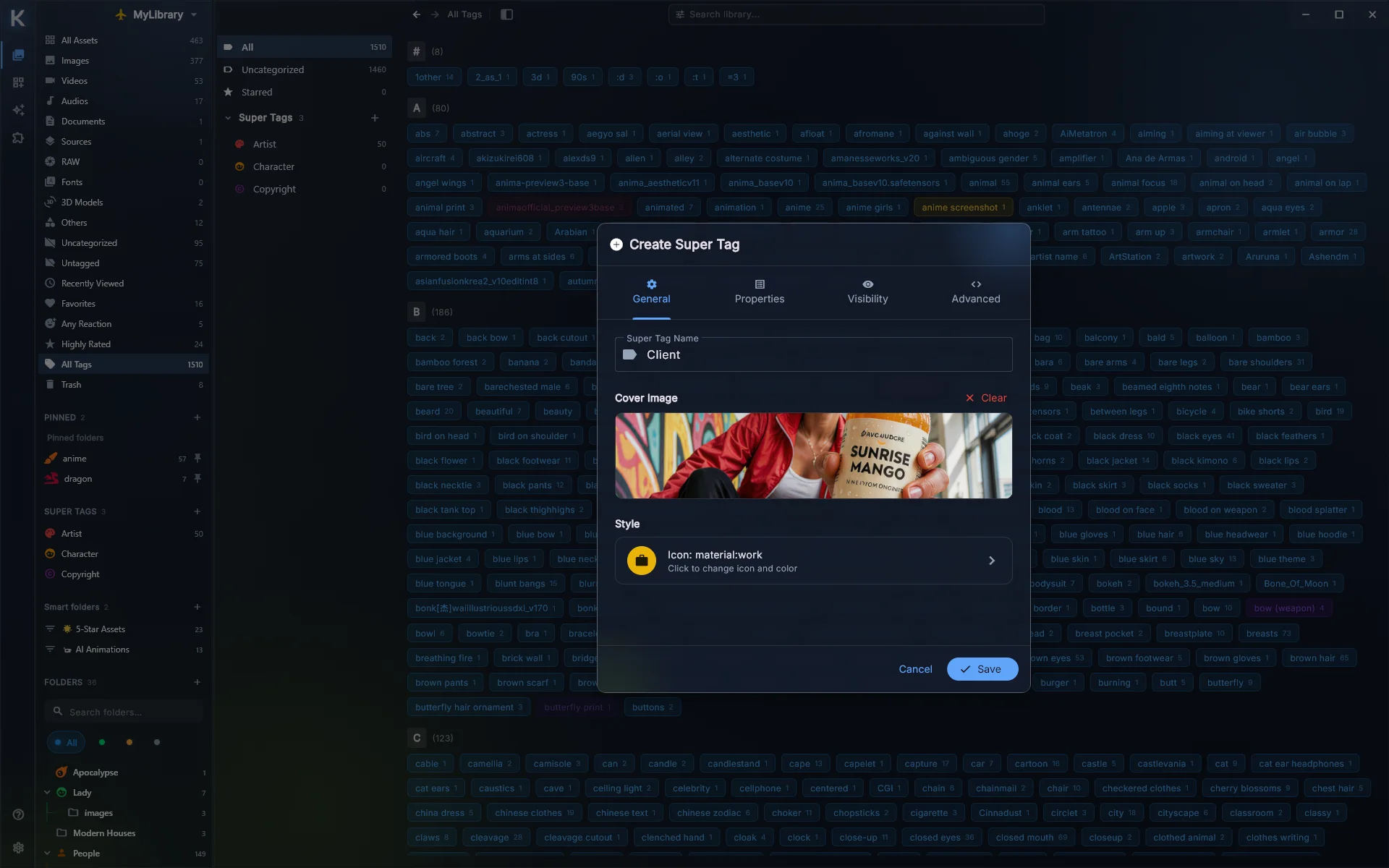 A super tag with custom properties