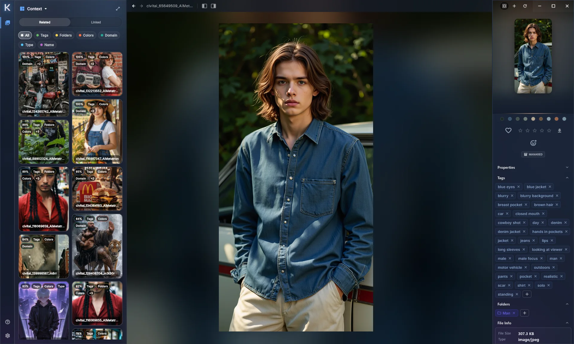 An image open in the Kariel media view