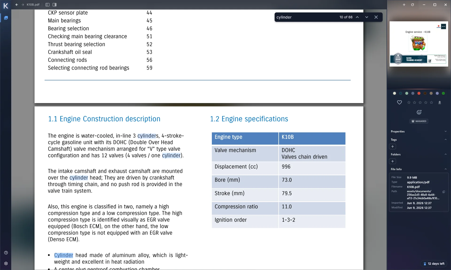 Reading a PDF inside Kariel