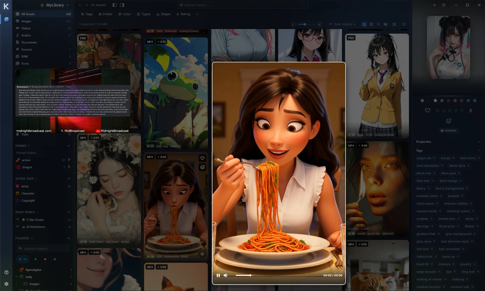 An image open in the Kariel media view